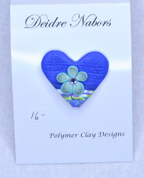 Royal Blue Heart Pin