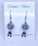 Black/White Dangle Earrings