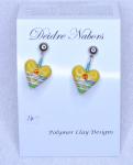 Yellow Heart Earrings