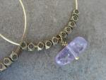 Purple Amethyst Hoop Earrings