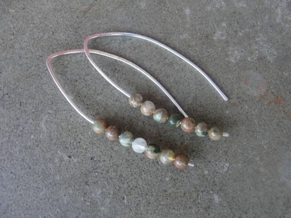 Sterling Silver Beaded Threader Earrings picture
