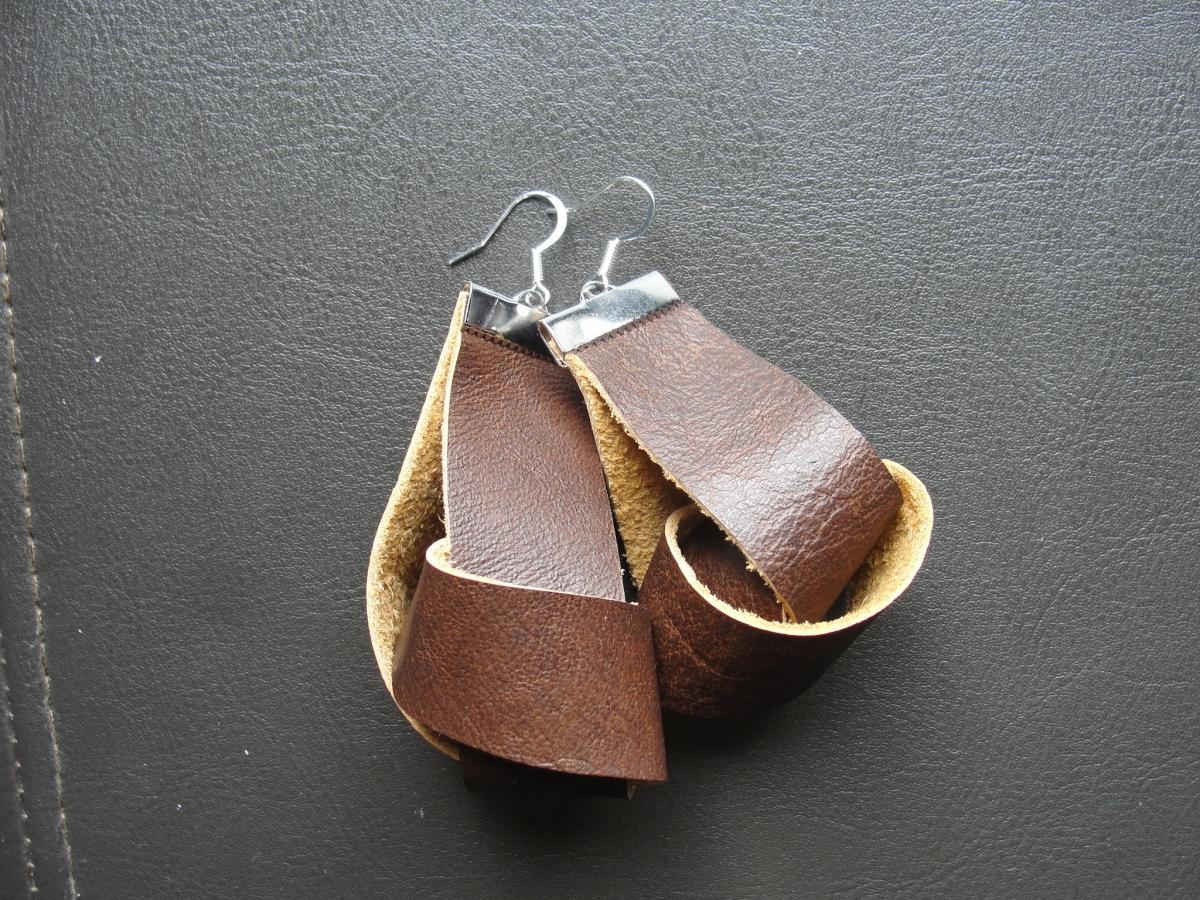 Leather Knot Earrings picture