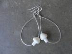 Sterling Silver Mushroom Hoop Earrings