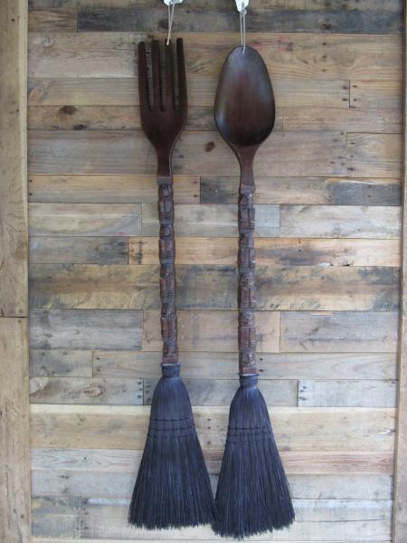 Tiki Fork and Spoon Brooms