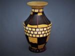 #763 Staved, segmented vase.