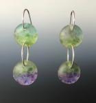 Double Drop Art Glass Earrings