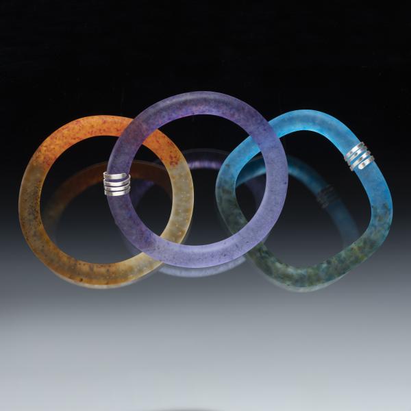 Art Glass Bangle Bracelet picture