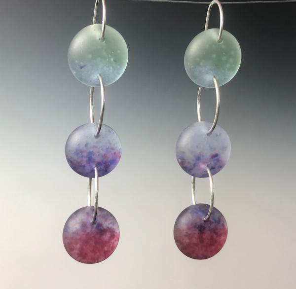 Three Drop Art Glass Earrings picture