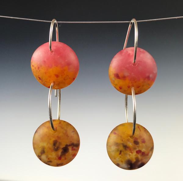 Double Drop Art Glass Earrings