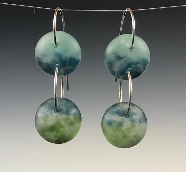 Two Drop Art Glass Earrings