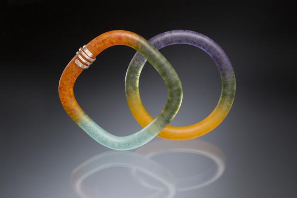 Art Glass Bangle Bracelet picture