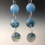 Three Drop Art Glass Earrings