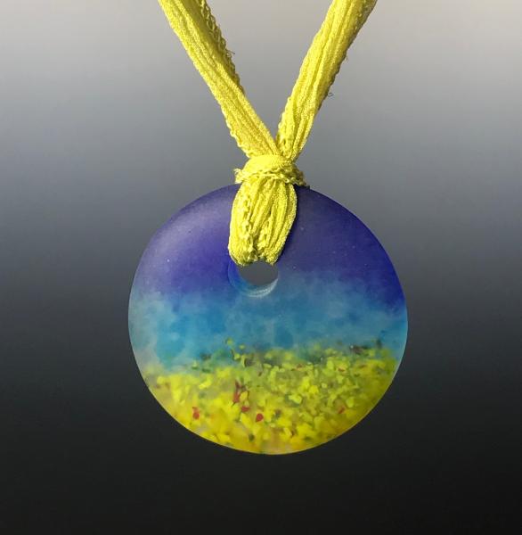 Pate de Verre Cast Glass Pendant