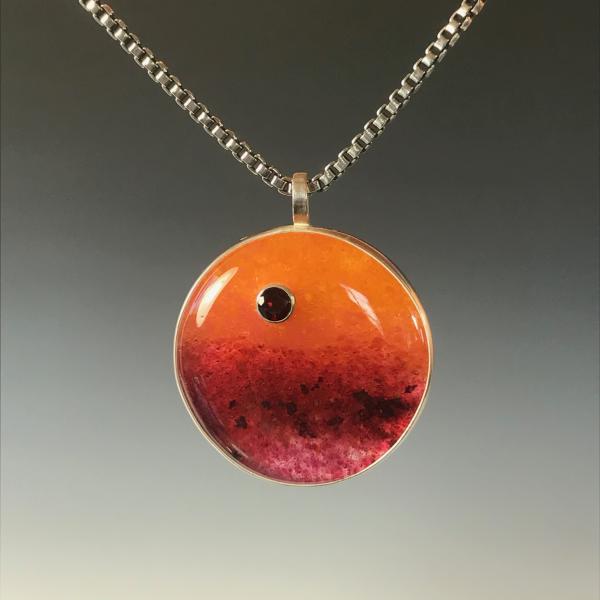 Necklace with Garnet in "Sunrise" picture