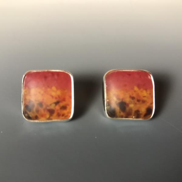 Square Bezel set Earrings picture