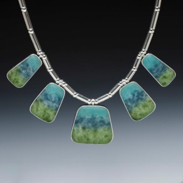 Five Piece Art Glass Necklace picture