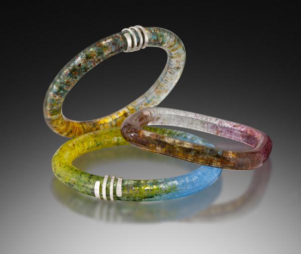Art Glass Bangle Bracelet