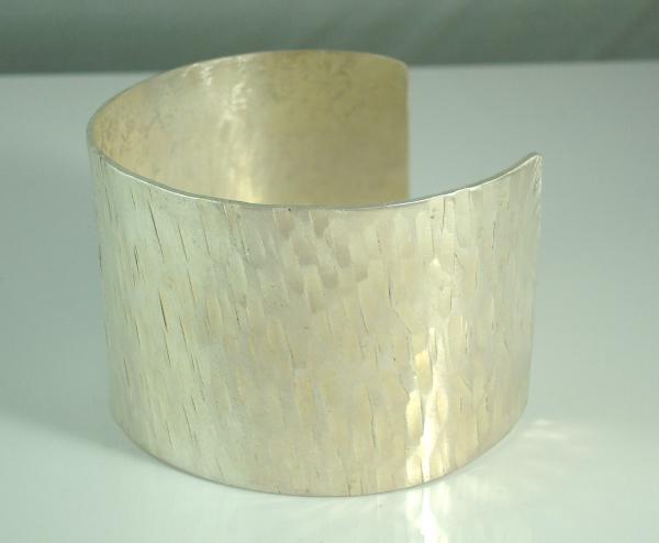 Wide, Textured, Sterling Silver Cuff Bracelet picture