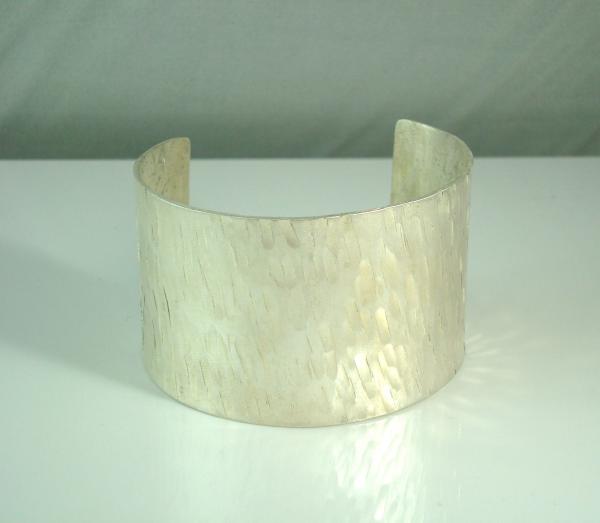 Wide, Textured, Sterling Silver Cuff Bracelet picture