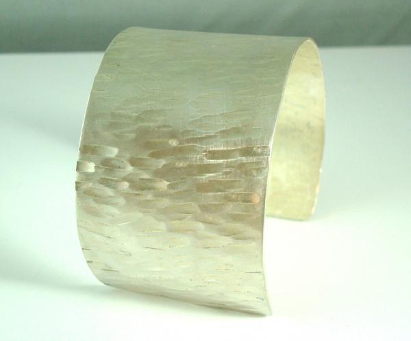 Wide, Textured, Sterling Silver Cuff Bracelet picture