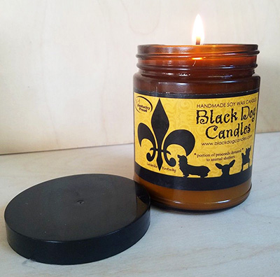 Amber Glass Jar Candle - 9 oz
