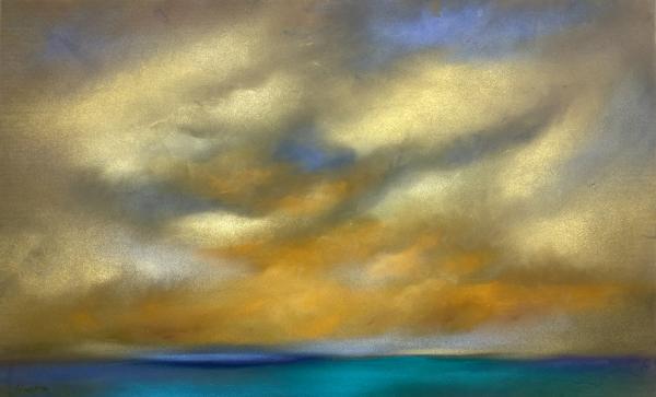 Gold Over Ocean