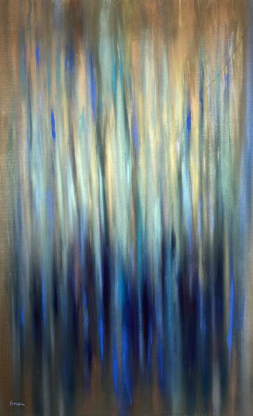 Deep Blue Spaces Between Trees