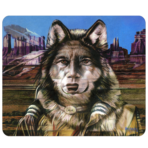 Navajo Shapeshifter-Wolf Mousepad