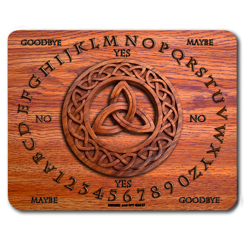 Wooden Celtic Triquetra Pendulum Board picture