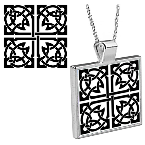 Celtic Square Pendant with Chain picture