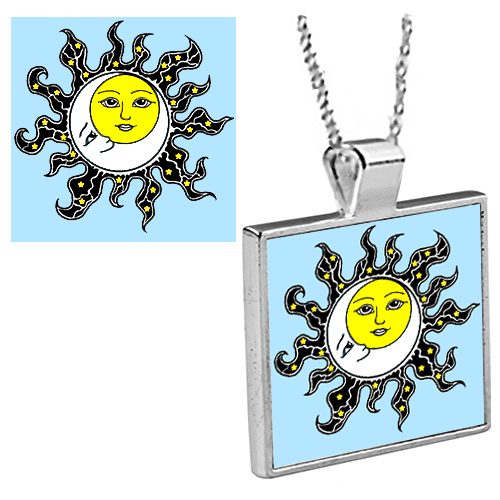 Sun and Moon Pendant with Chain picture