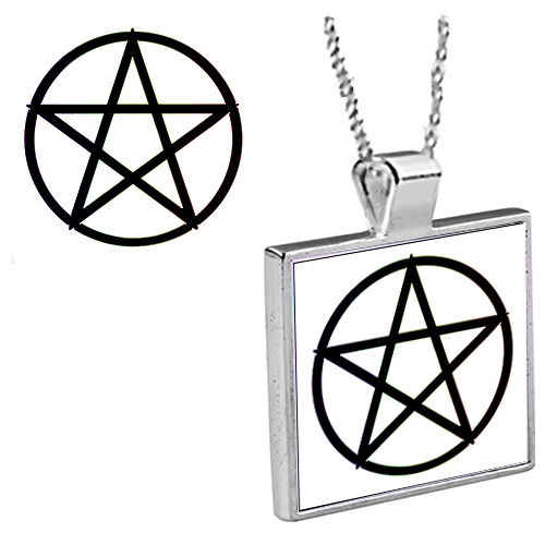 Back Pentagram Pendant with Chain