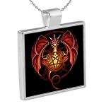 Dragon Pentagram Pendant with Chain