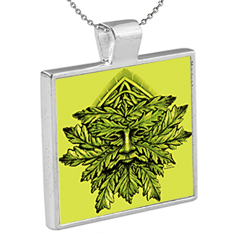 Greenman Pendant with Chain