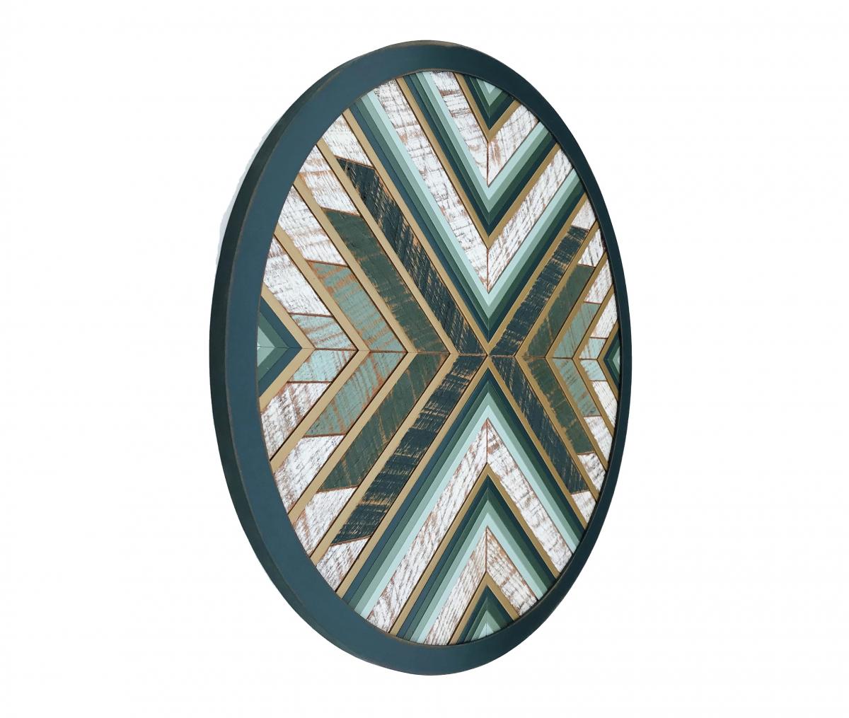 Large Wooden Mosiac Wall Art picture