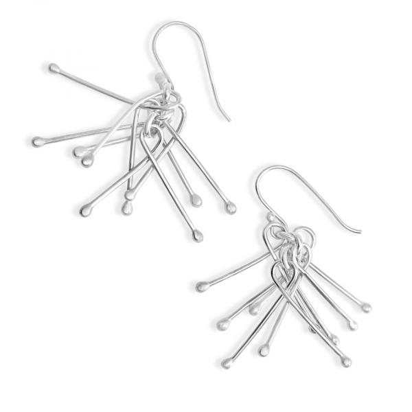 Sterling Silver Jacks Earrings - Large