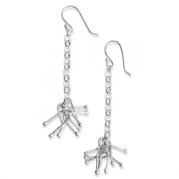 Sterling Silver Jacks Earrings