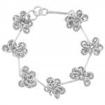 Sterling Silver Clover Bracelet