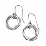 Stering Silver Mobius Earrings