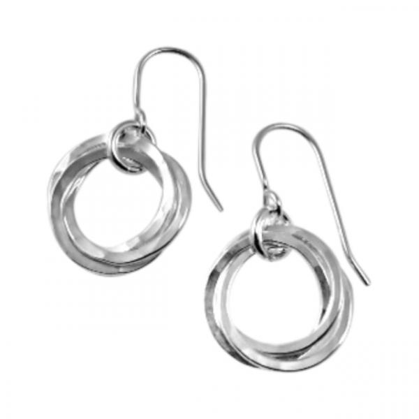 Stering Silver Mobius Earrings