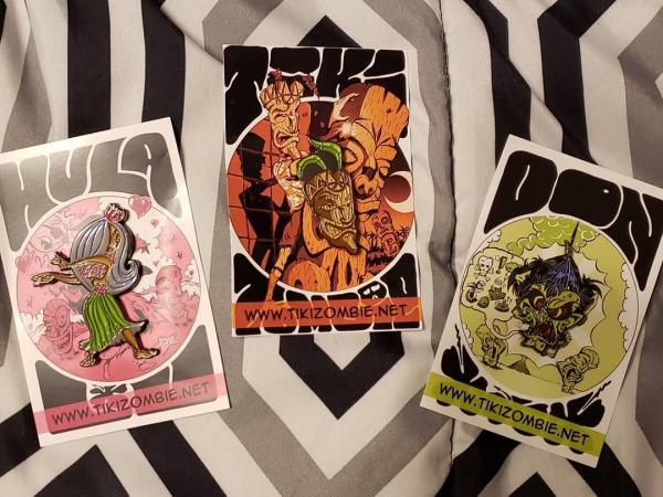 Tiki Zombie Pin Set picture