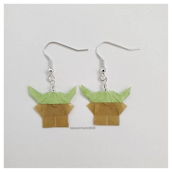 Origami Grogu (Baby Yoda) Earrings picture