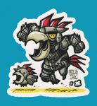 Kawaii Kon Mascot sticker: Mecha Chicken