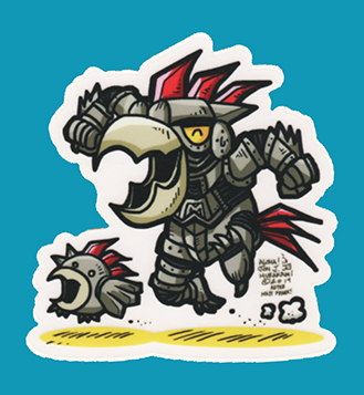 Kawaii Kon Mascot sticker: Mecha Chicken picture