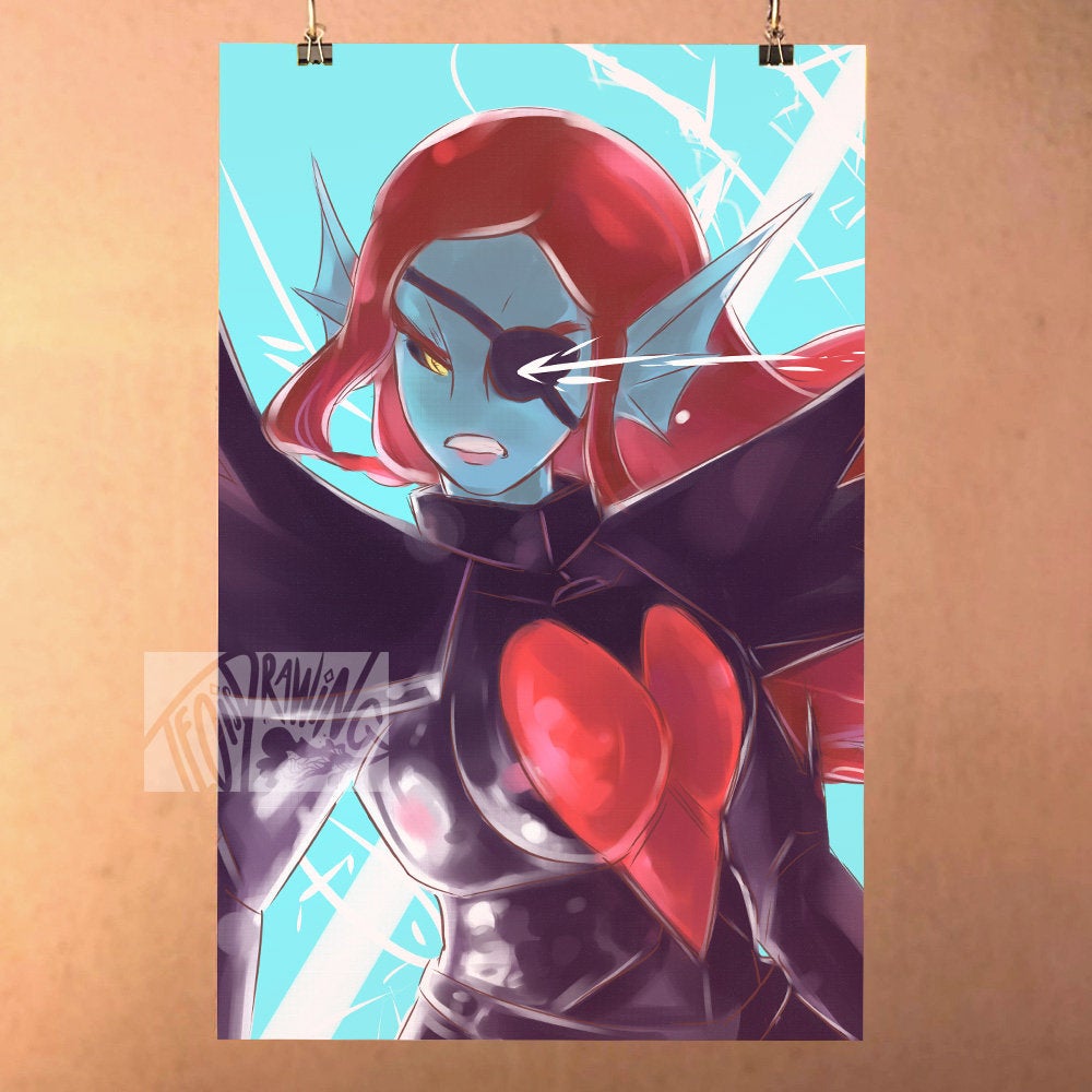 Undyne The Undying Undertale Print Poster Eventeny Undyne The Undying Undertale Print Poster Eventeny