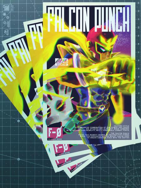 Super Smash Bros Poster Print - Falcon Punch picture
