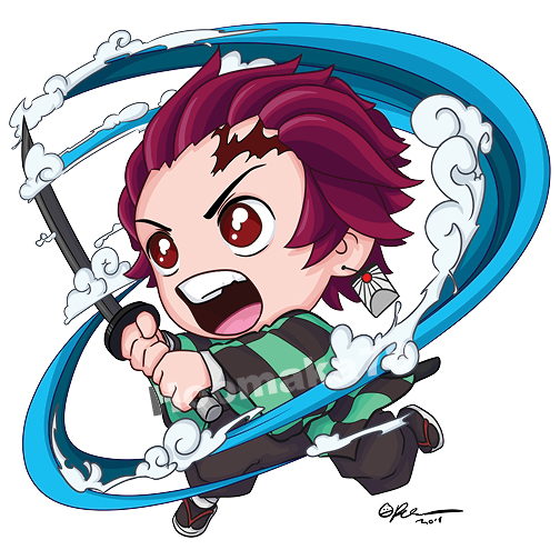 Demon Slayer Sticker Set 6 Stickers picture