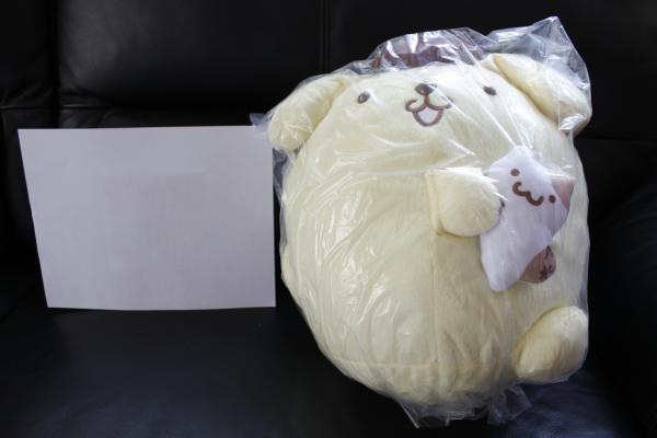 Pompompurin with calico cat beret plush picture