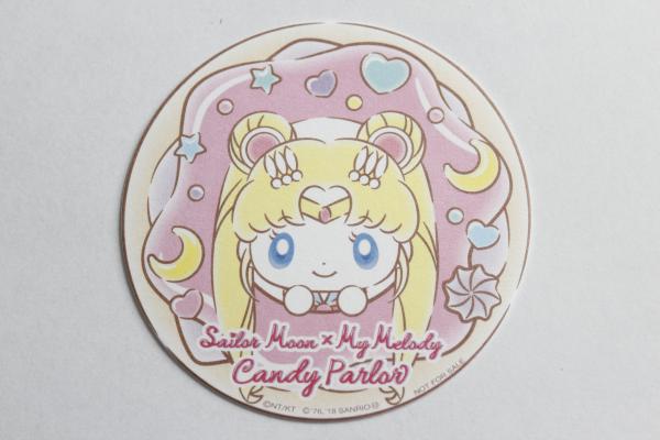 Sailor Moon My Melody thick paper coaster picture