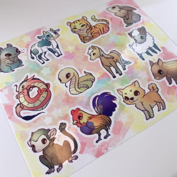 zodiac 12 sticker set picture